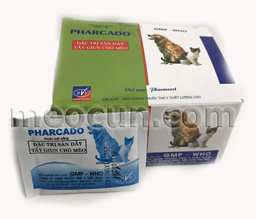 Thuốc tẩy giun dạng bột Pharcado cho chó mèo